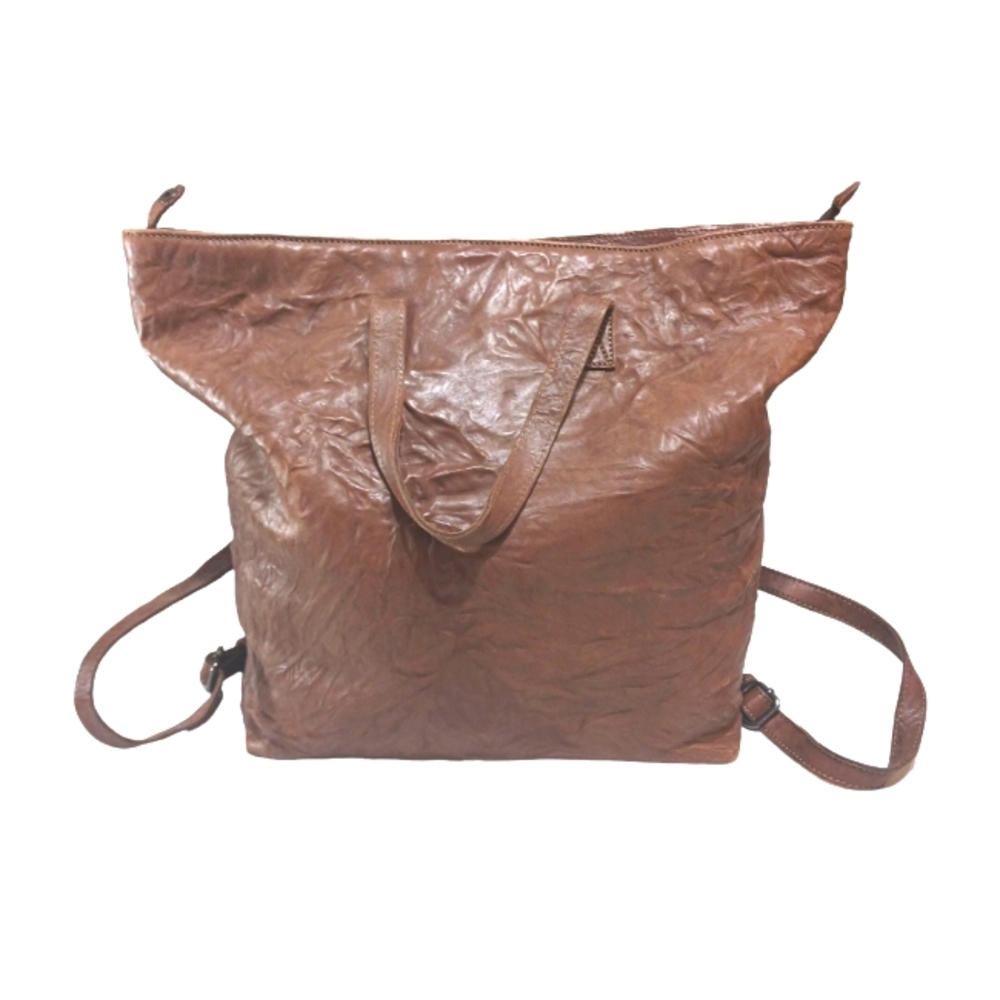 SOHO BAGS Genuine Italian Ditressed Leather Souchy Backpack Sling Bag
